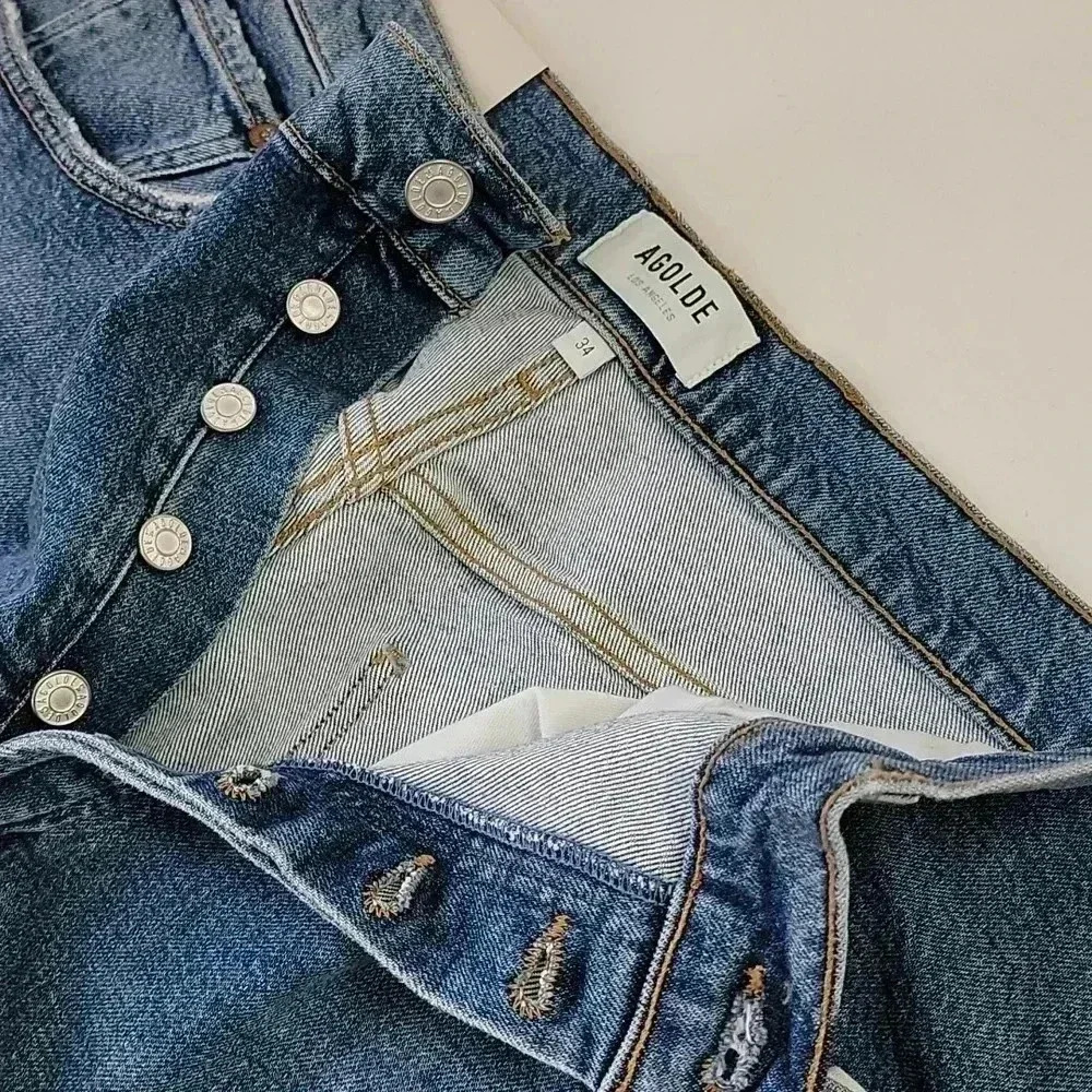 Agolde Riley High Rise Straight Crop Jeans *Transfer* - Picture 6 of 9